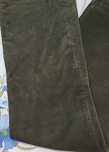 Marks & Spencer Kadife Asker Yeşili Pantolon