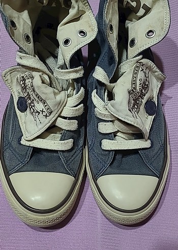 Levis Kadin Mavi Denim Bagcikli Sneakers