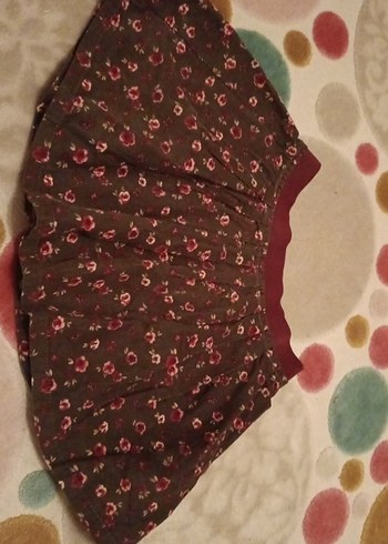 Bordo Renk Volanlı Kız cocuk Midi Etek