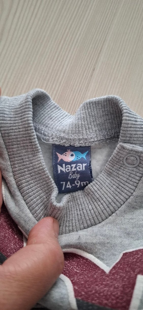 Gri Erkek Bebek Örme Sokak Stili Takım - Görsel 3