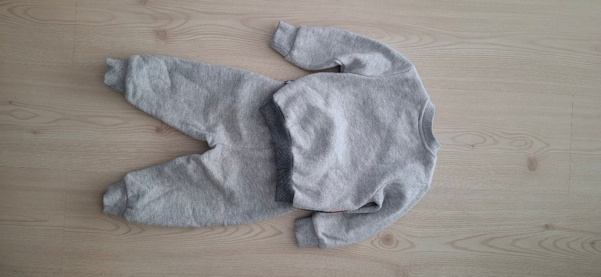 Gri Erkek Bebek Örme Sokak Stili Takım - Görsel 4