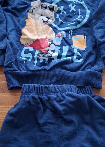 Uzun Kollu Baskılı Bebek Erkek Takımı - Görsel 2