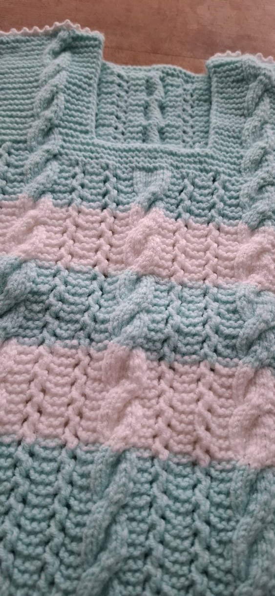 Turkuaz Bohem Uzun Triko Hamile Süveter - Görsel 2