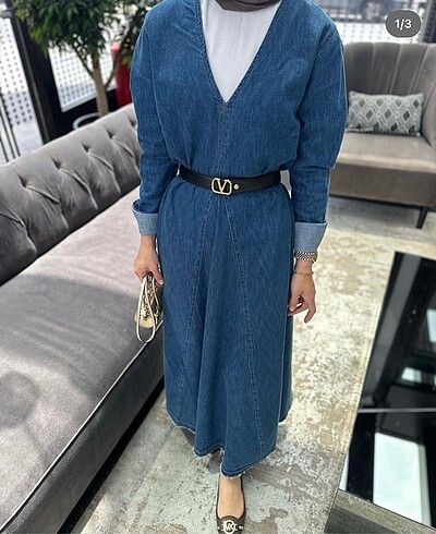 Denim Kot Elbise