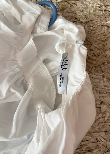 xl Beden Nakışlı Beyaz Beyaz Tesettür Elbise