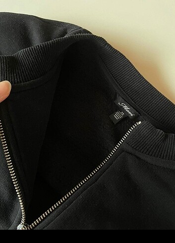 xs Beden siyah Renk Mavi spor crop ceket