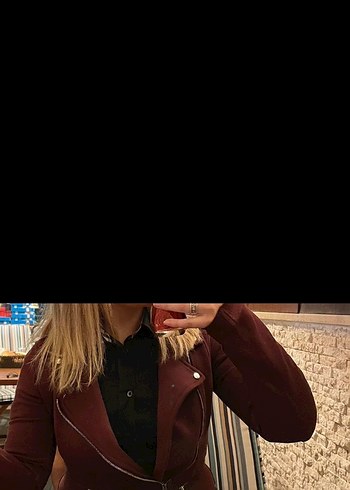 Zara Bordo spor ceket