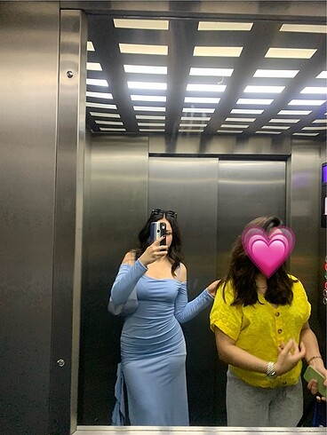 s Beden Eyyo Mavi elbise