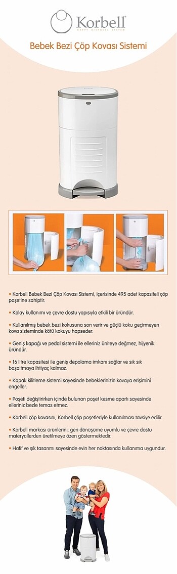 Korbel çöp kovası - Görsel 5