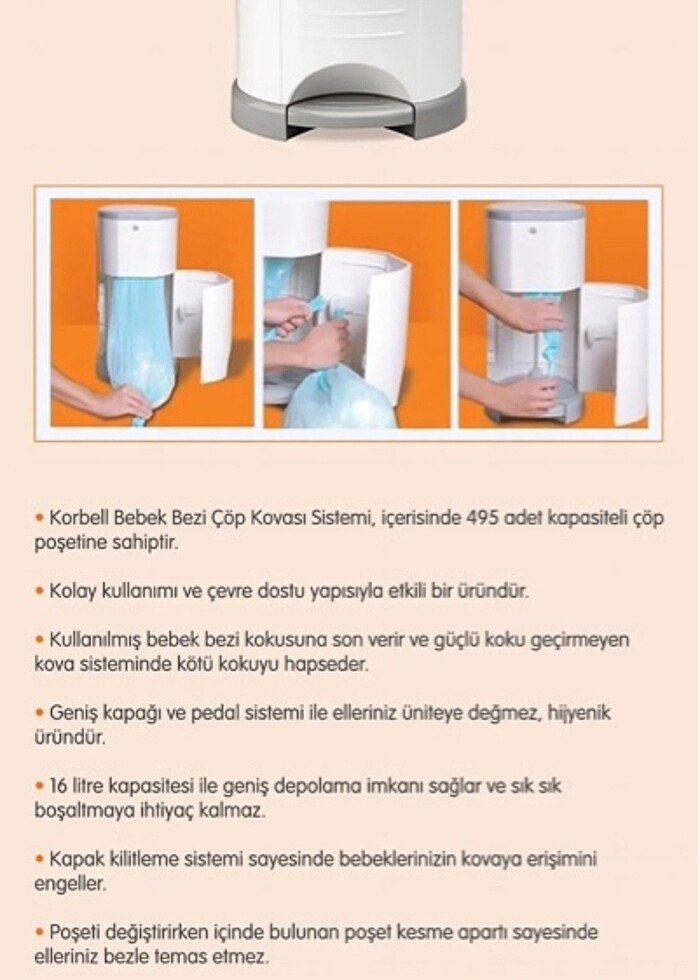 Korbel çöp kovası - Görsel 5