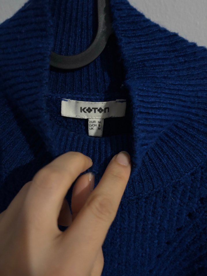 Kadın Lacivert Boğazlı Örgü Kazak - Görsel 2