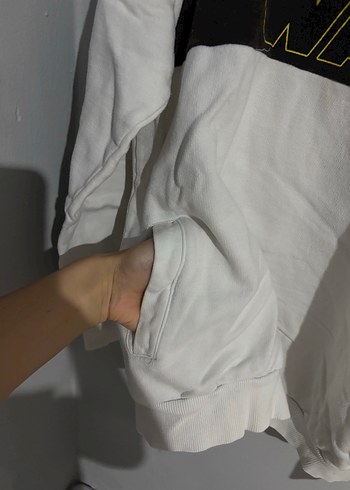 Kadın Beyaz Star Wars Kapüşonlu Sweatshirt - Görsel 4