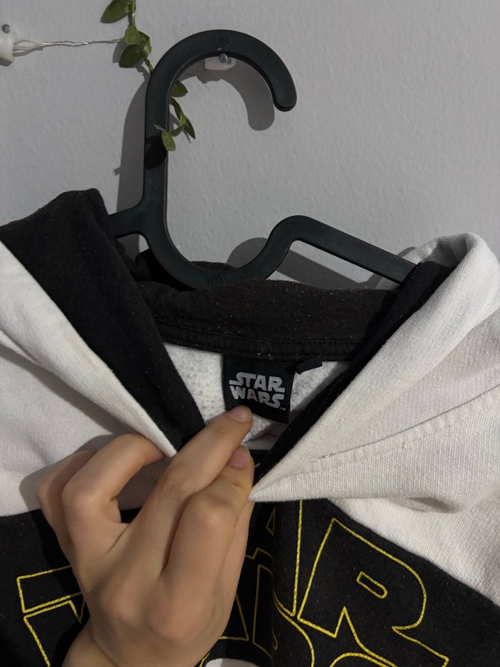 Kadın Beyaz Star Wars Kapüşonlu Sweatshirt - Görsel 2