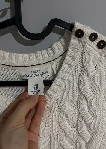 Kadın Beyaz Örgü Uzun Kollu Triko Kazak - Görsel 2