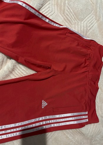 Kadın Kırmızı Parlak Fermuarlı Eşofman Altı - Görsel 5