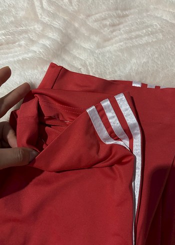 Kadın Kırmızı Parlak Fermuarlı Eşofman Altı - Görsel 2