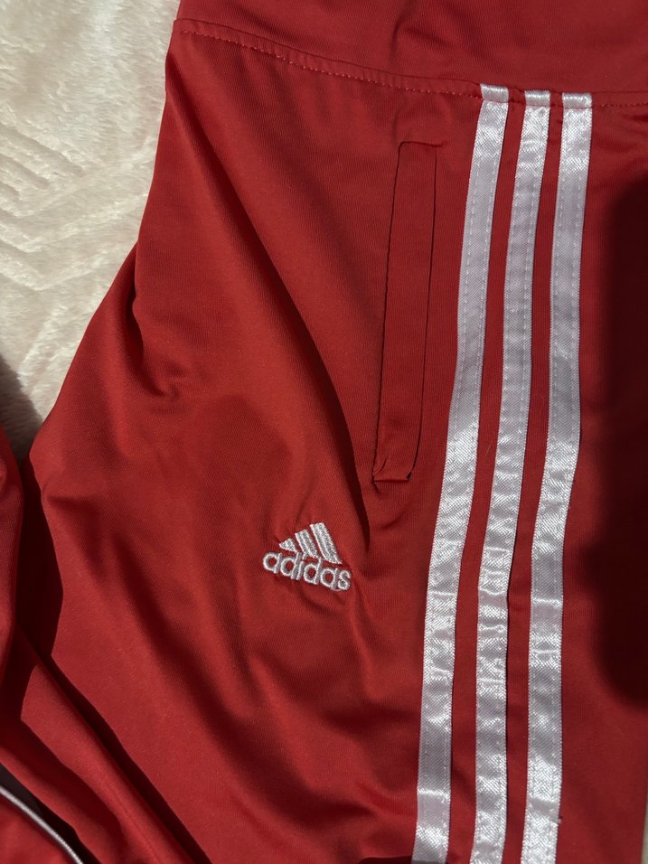 Kadın Kırmızı Parlak Fermuarlı Eşofman Altı - Görsel 3