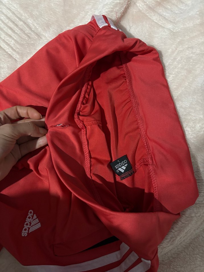 Kadın Kırmızı Parlak Fermuarlı Eşofman Altı - Görsel 4