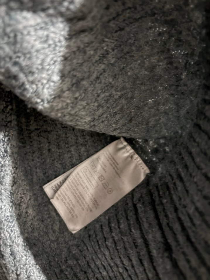 Gri Örgü Kadın Yün Kazak - Görsel 5