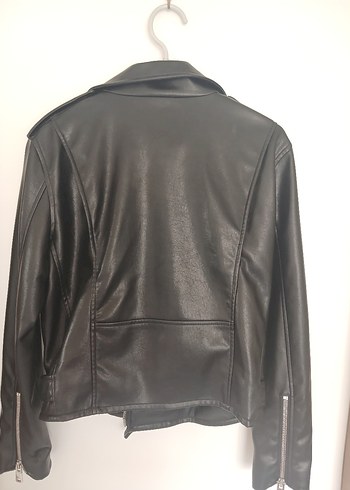 s Beden siyah Renk Siyah Deri Biker Ceket