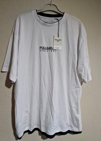 Beyaz Pamuklu Oversize Erkek Tişört - Görsel 3