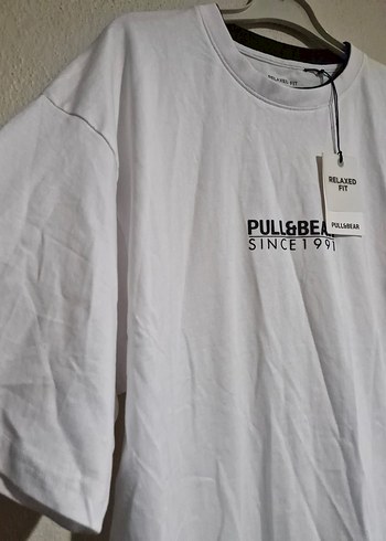 Beyaz Pamuklu Oversize Erkek Tişört - Görsel 2