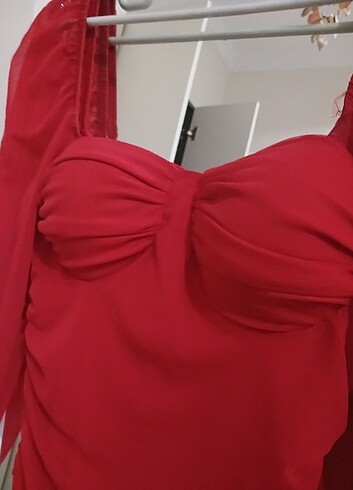 s Beden #kırmızı elbise