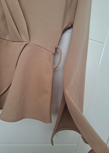 V Yaka Uzun Kollu Bluz - Görsel 5