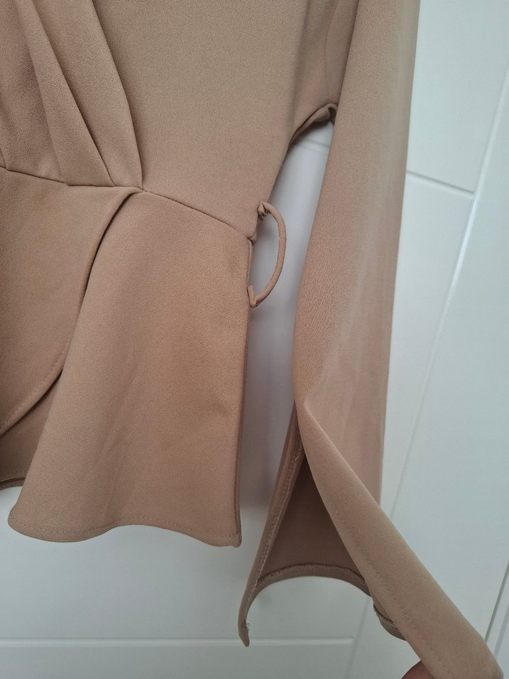 V Yaka Uzun Kollu Bluz - Görsel 5