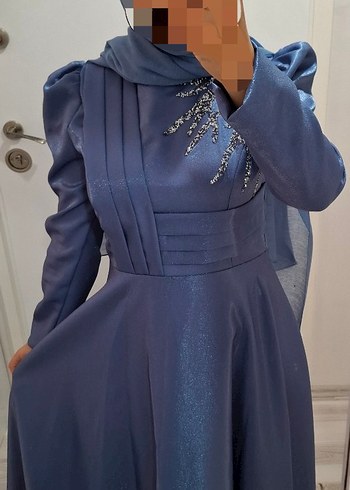 Mavi Abiye Elbise - Görsel 7