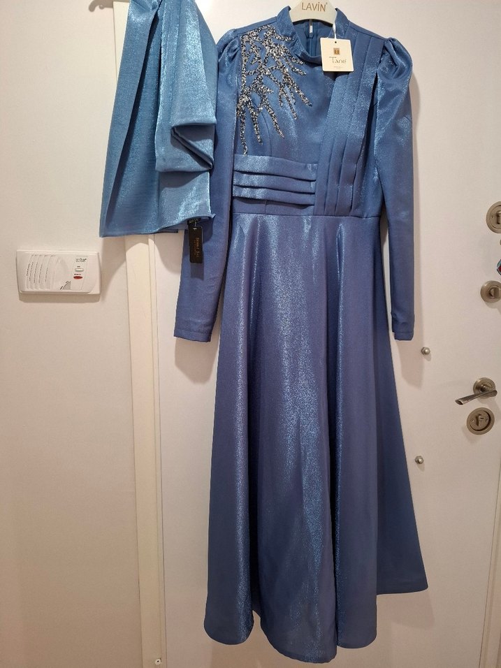 Mavi Abiye Elbise - Görsel 2