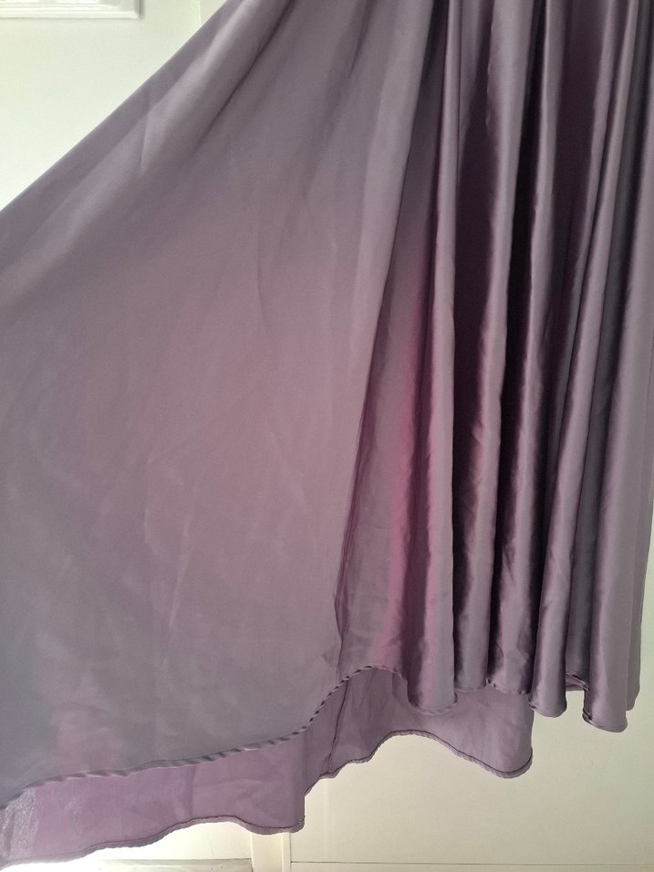 Uzun Mor Kemerli Abiye Elbise - Görsel 4