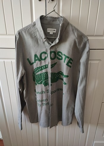 Lacoste Gri Erkek Uzun Kollu Keten Gömlek