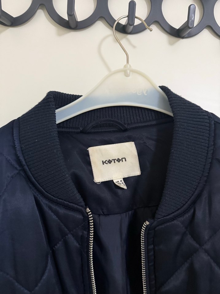 Kadın Lacivert Fermuarlı Bomber Ceket - Görsel 3