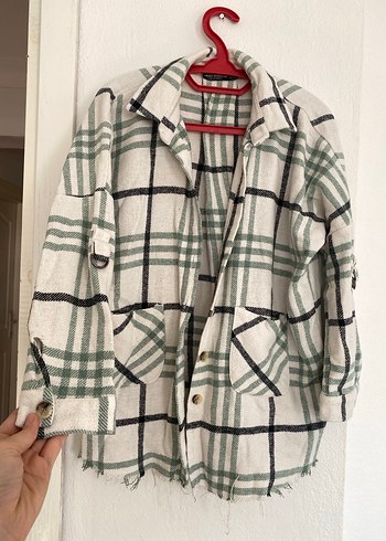 Ekoseli Uzun Kollu oduncu Kadın Gömlek - Görsel 2