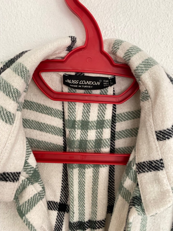 Ekoseli Uzun Kollu oduncu Kadın Gömlek - Görsel 3