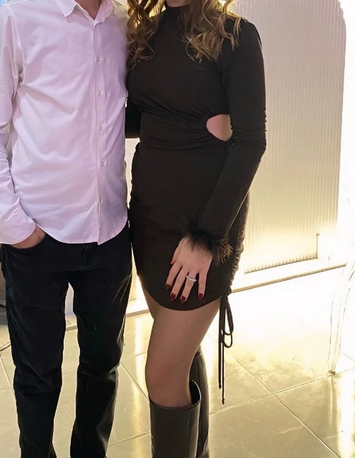 Kahverengi Uzun Kollu Mini Balıkçı Yaka Elbise - Görsel 2