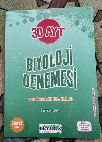 Okyanus yayıncılık ayt biyoloji deneme