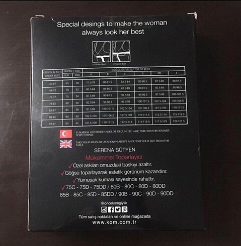 xl Beden Kom Serena Sütyen