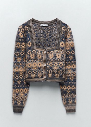 Zara Zara kare yaka triko hırka