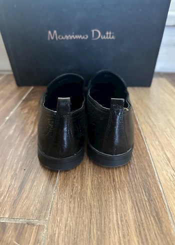 37 Beden siyah Renk Massimo Dutti Kadın Deri Loafer Ayakkabı