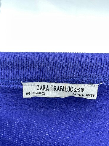 l Beden mor Renk Zara Sweatshirt %70 İndirimli.