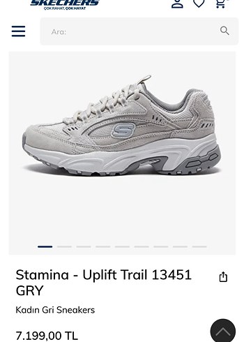 Skechers Stamina Gri Kadın Sneakers