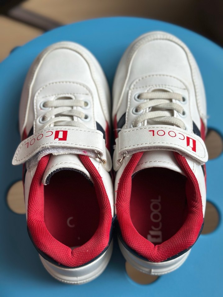 Beyaz Erkek Çocuk Spor Ayakkabı Velcro - Görsel 4