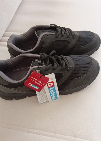 Lacoon Siyah Gri Bağcıklı Spor Ayakkabı - Görsel 4