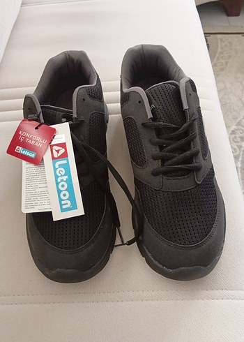 Lacoon Siyah Gri Bağcıklı Spor Ayakkabı - Görsel 2