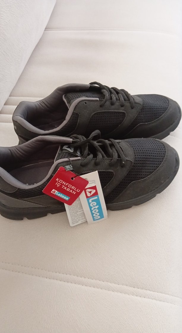 Lacoon Siyah Gri Bağcıklı Spor Ayakkabı - Görsel 4