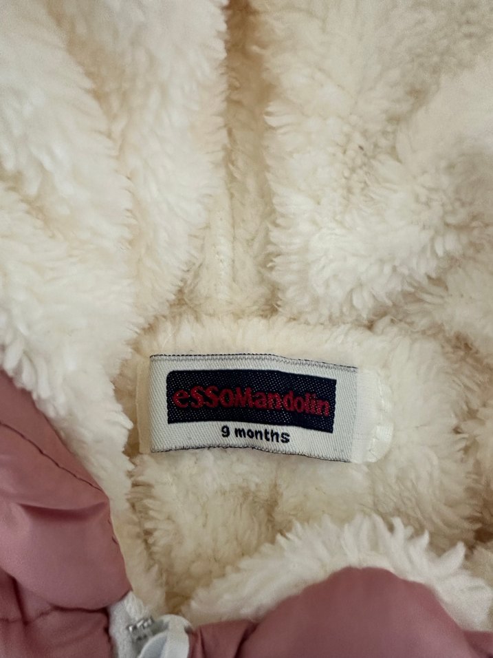 Kız Bebek Kapüşonlu Pembe Tulum 9 ay - Görsel 4