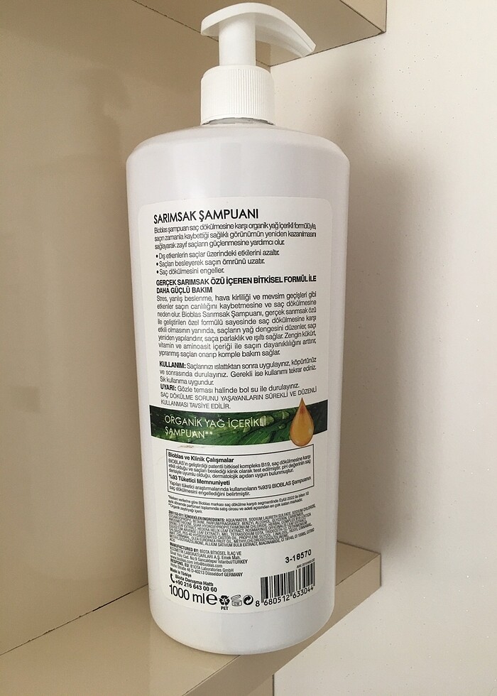 Saç dökülmesine karşı 1000 ml BİOBLAS şampuan - Görsel 2