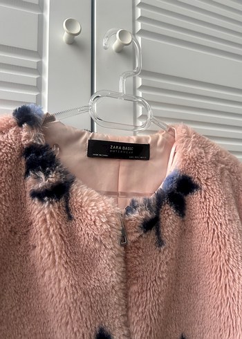 Zara Yumuşak Pembe Peluş Kadın Ceket - Görsel 2